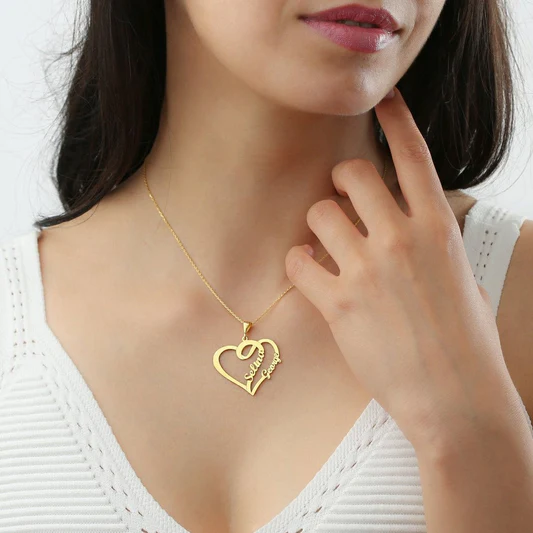 Luminous Heart Name Necklace